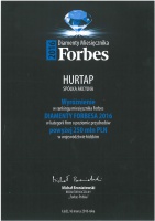 HURTAP SA wyróżniony w rankingu miesięcznika Forbes 